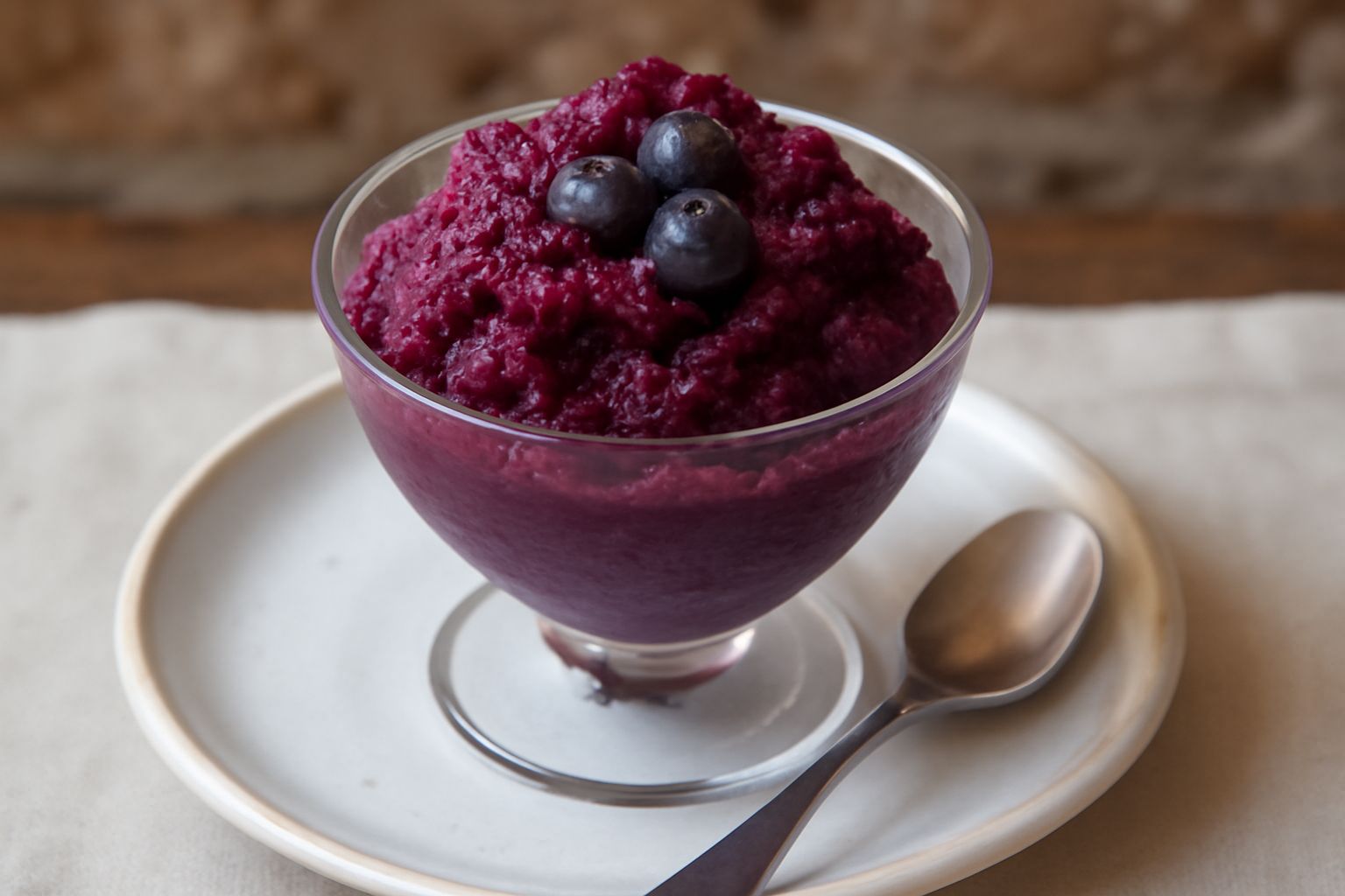 Granita di mirtillo