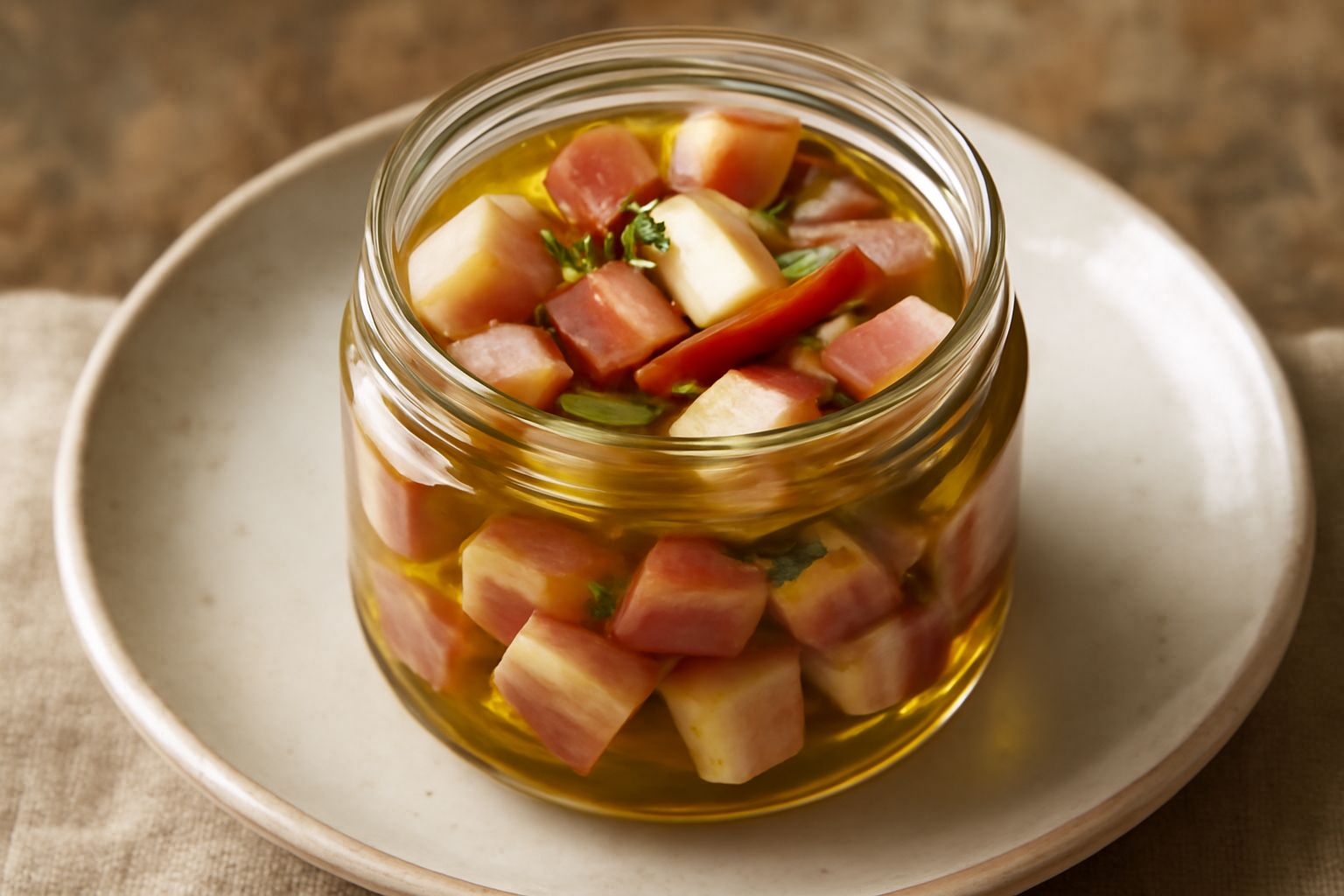 Guanciale sott'olio