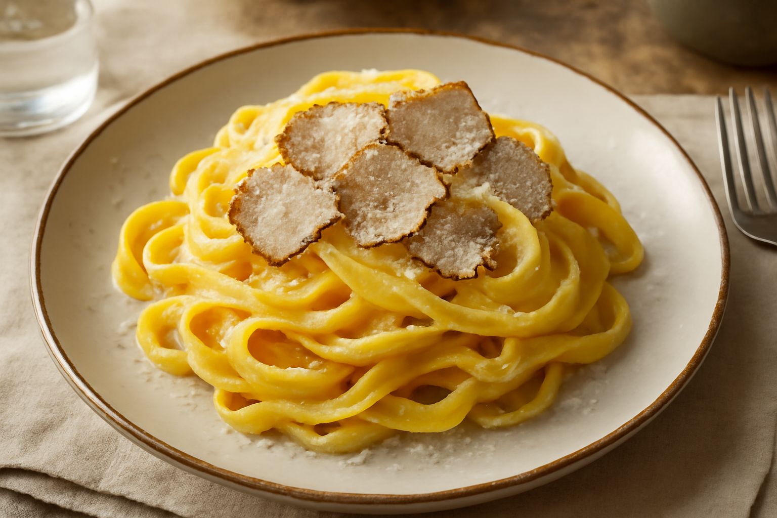 Pasta fresca all'uovo al tartufo