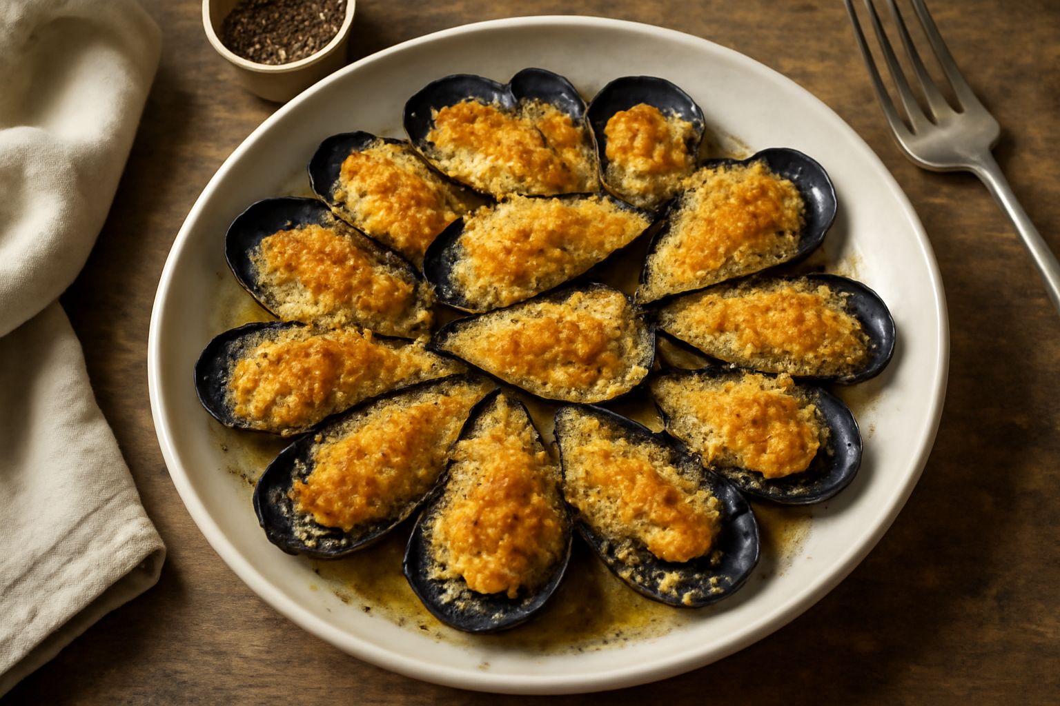Impepata di cozze in crosta