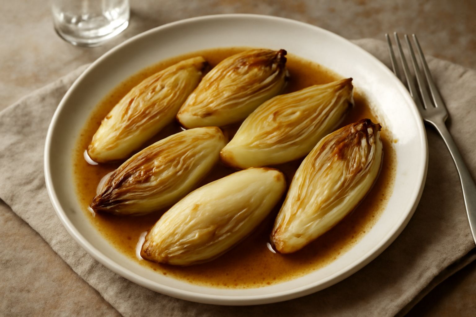 Indivia belga brasata