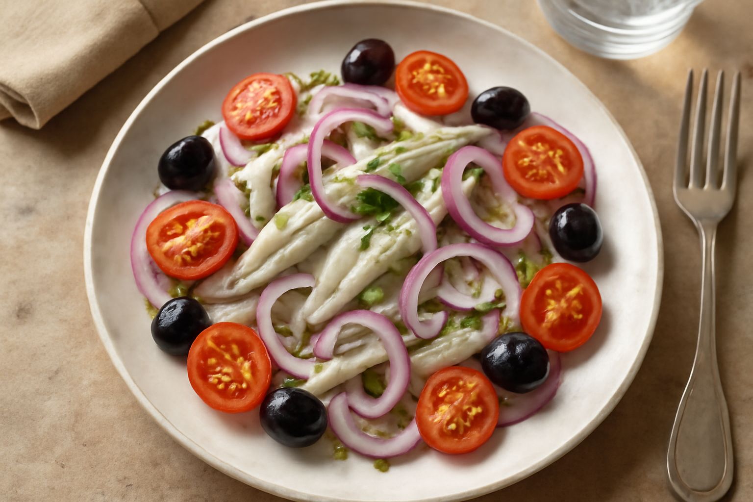 Insalata di alici marinate