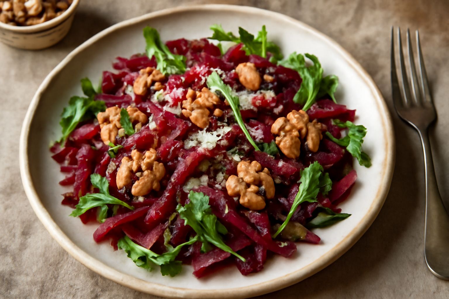 Insalata di barbabietole e noci