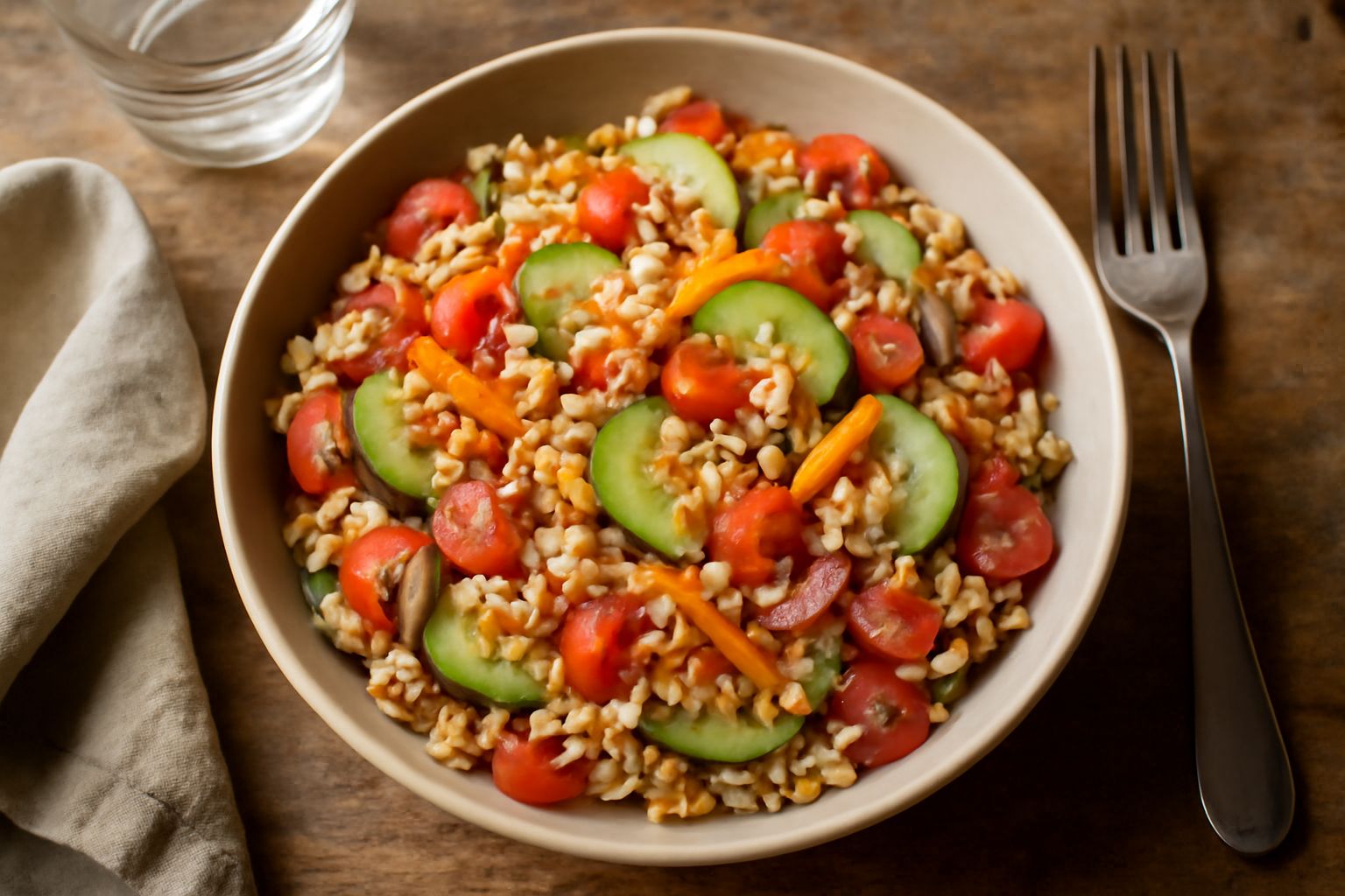 Insalata di farro e verdure