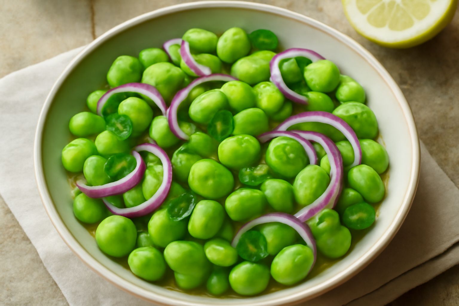 Insalata di fave fresche