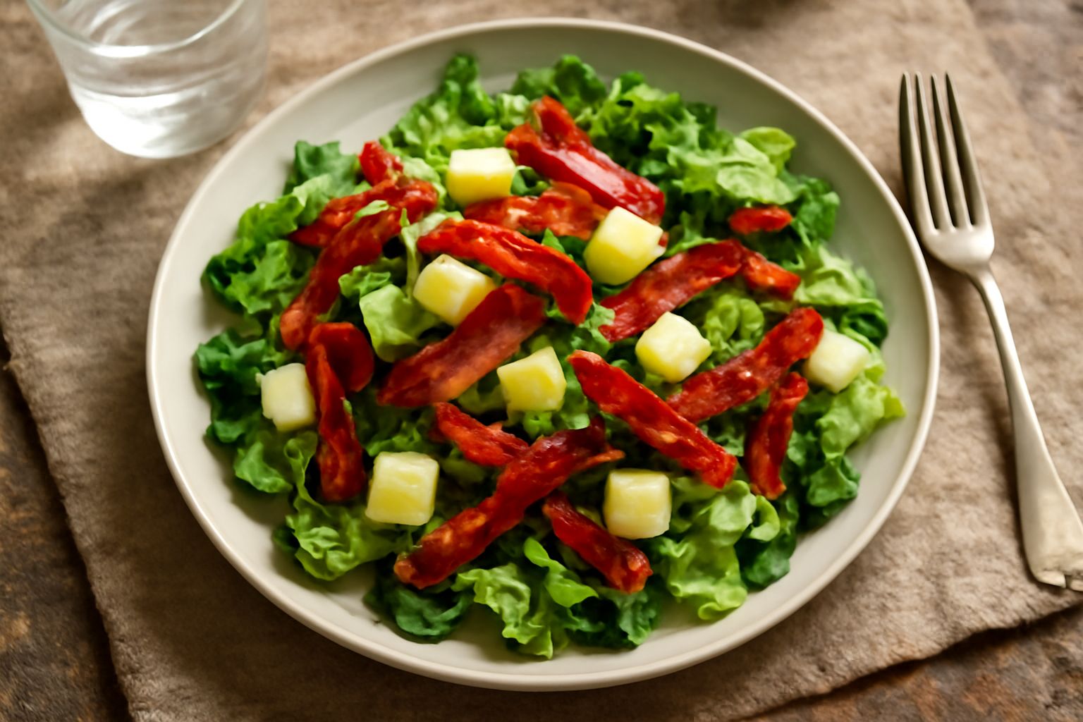 Insalata di formaggio e speck