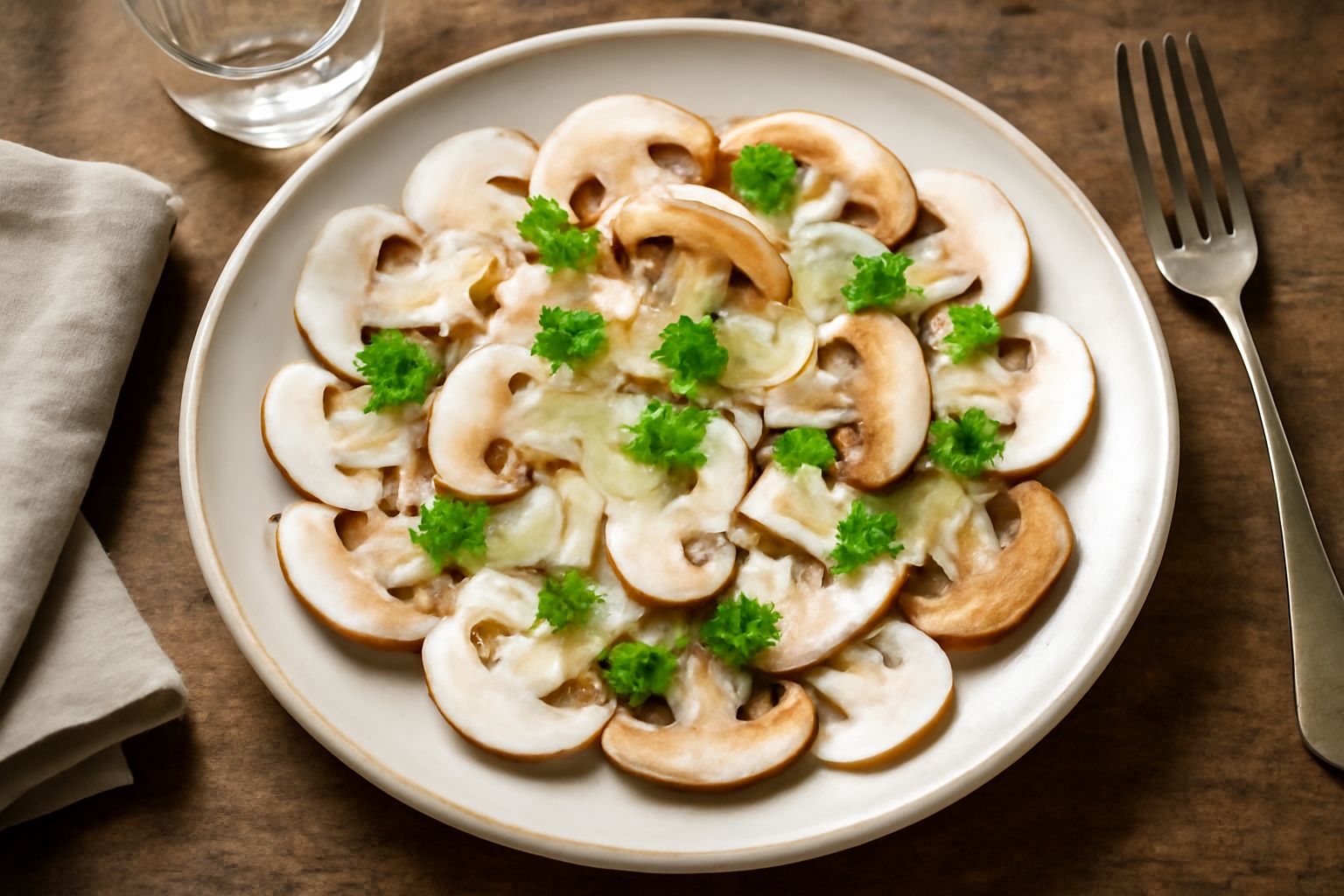 Insalata di funghi crudi