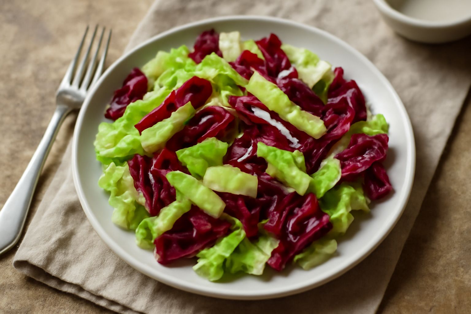 Insalata di lattuga e radicchio