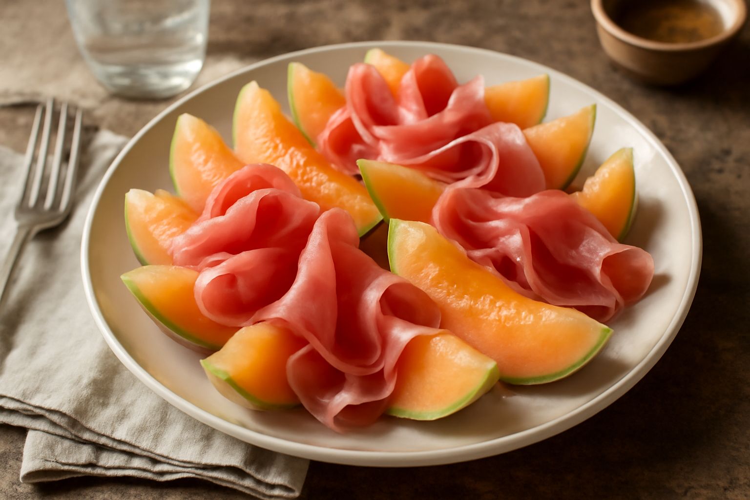 Insalata di melone con prosciutto crudo