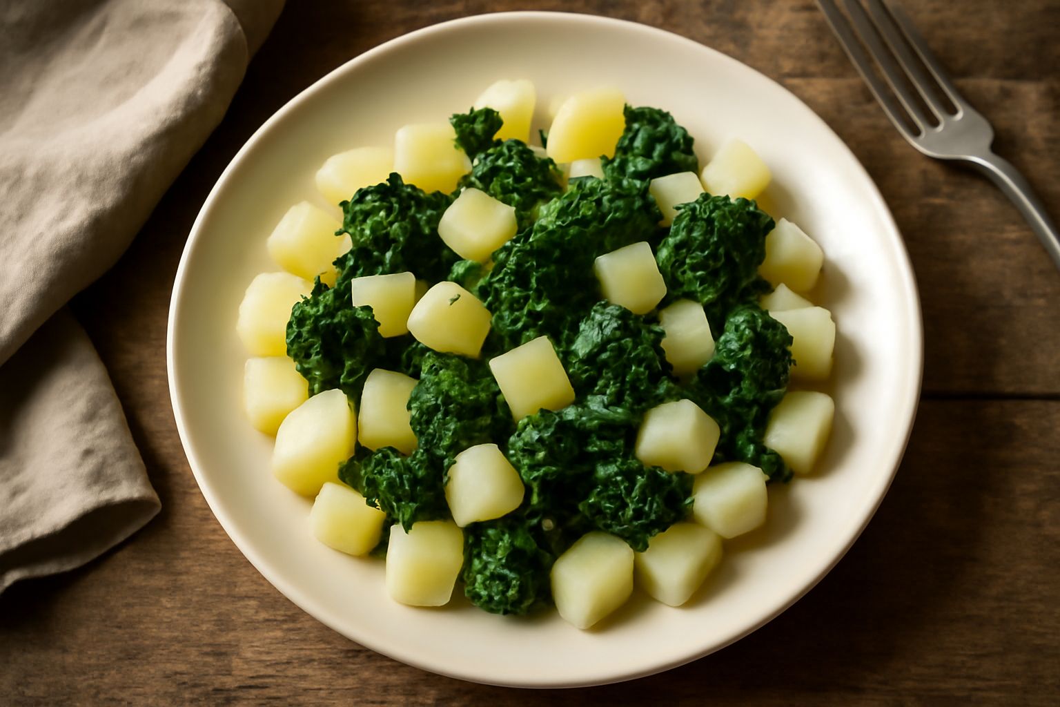 Insalata di ortica e patate lesse