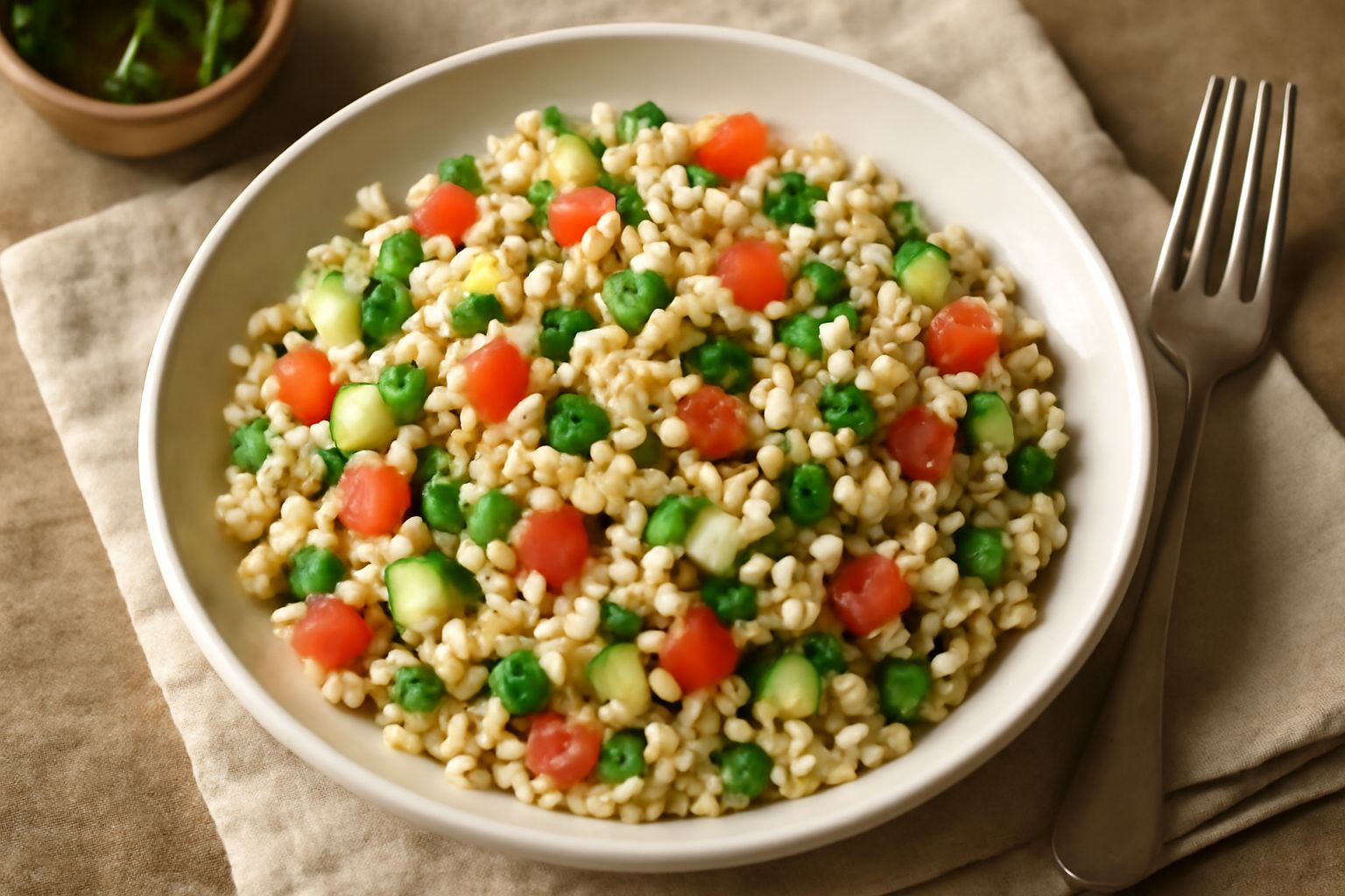 Insalata di orzo e verdure