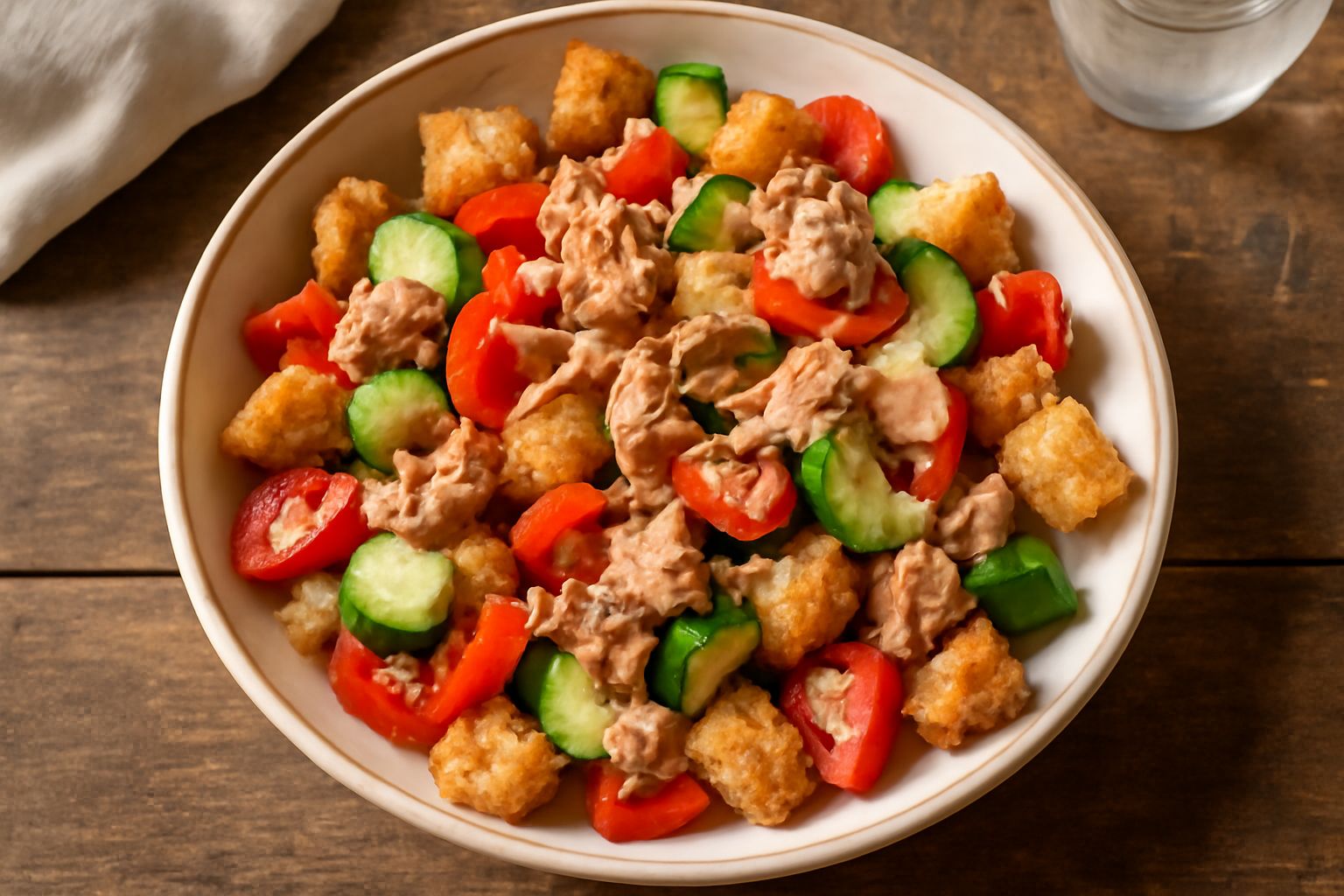 Insalata di panzenella con tonno
