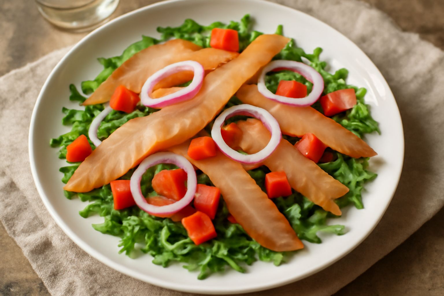 Insalata di pesce spada affumicato