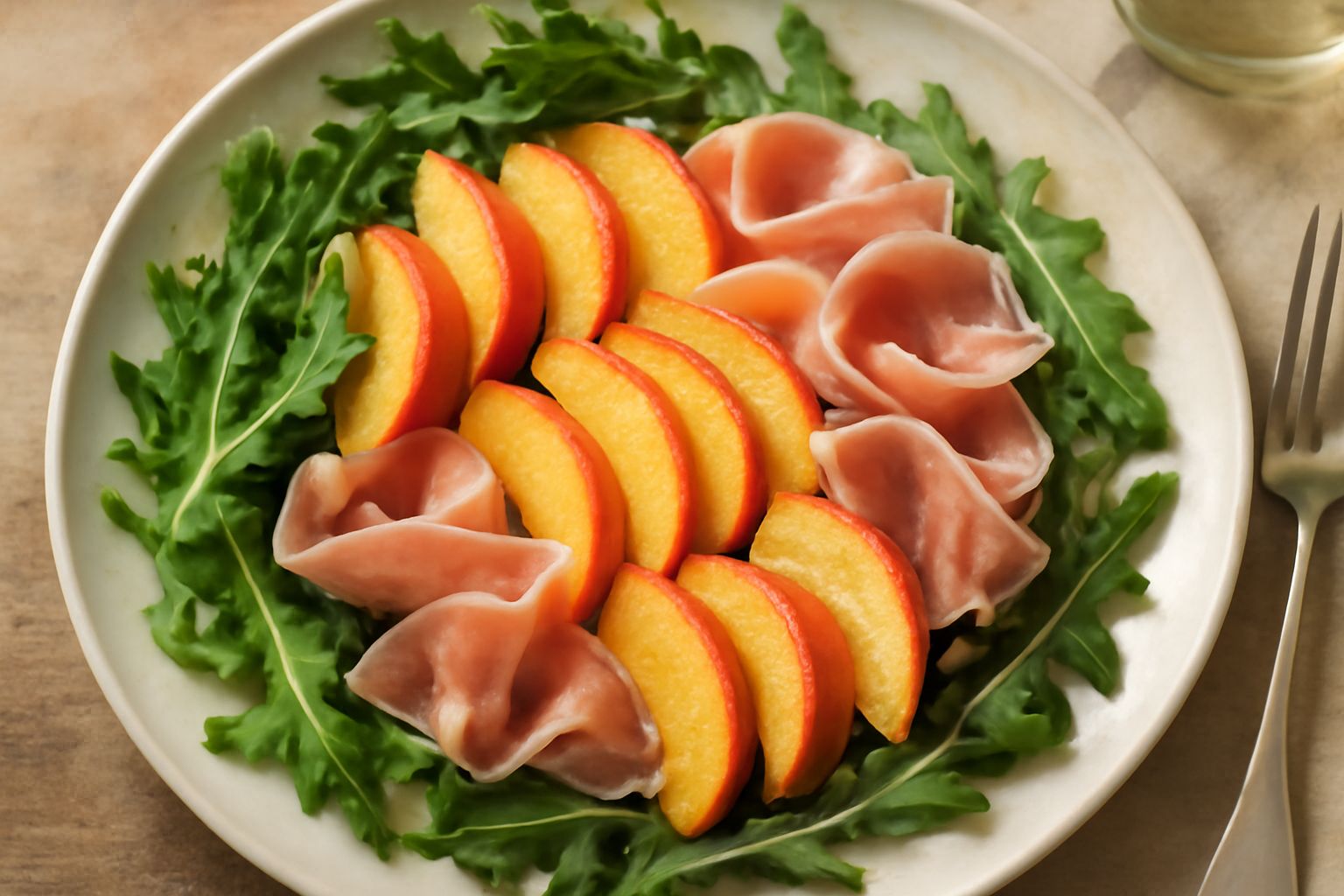 Insalata di Pesche e Prosciutto