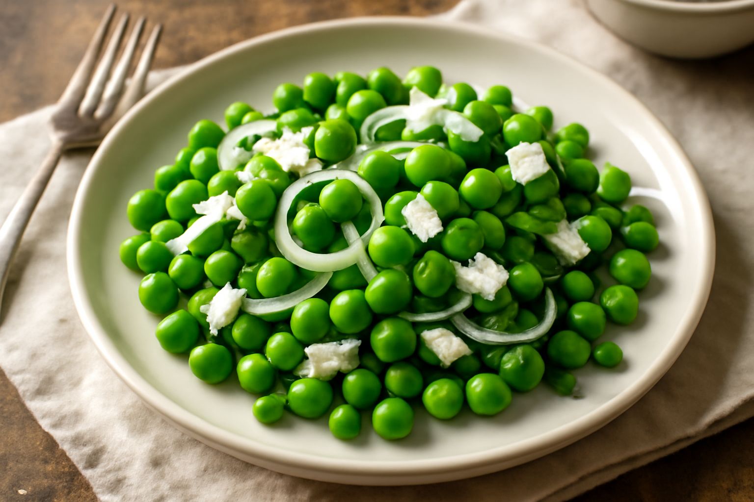 Insalata di piselli crudi