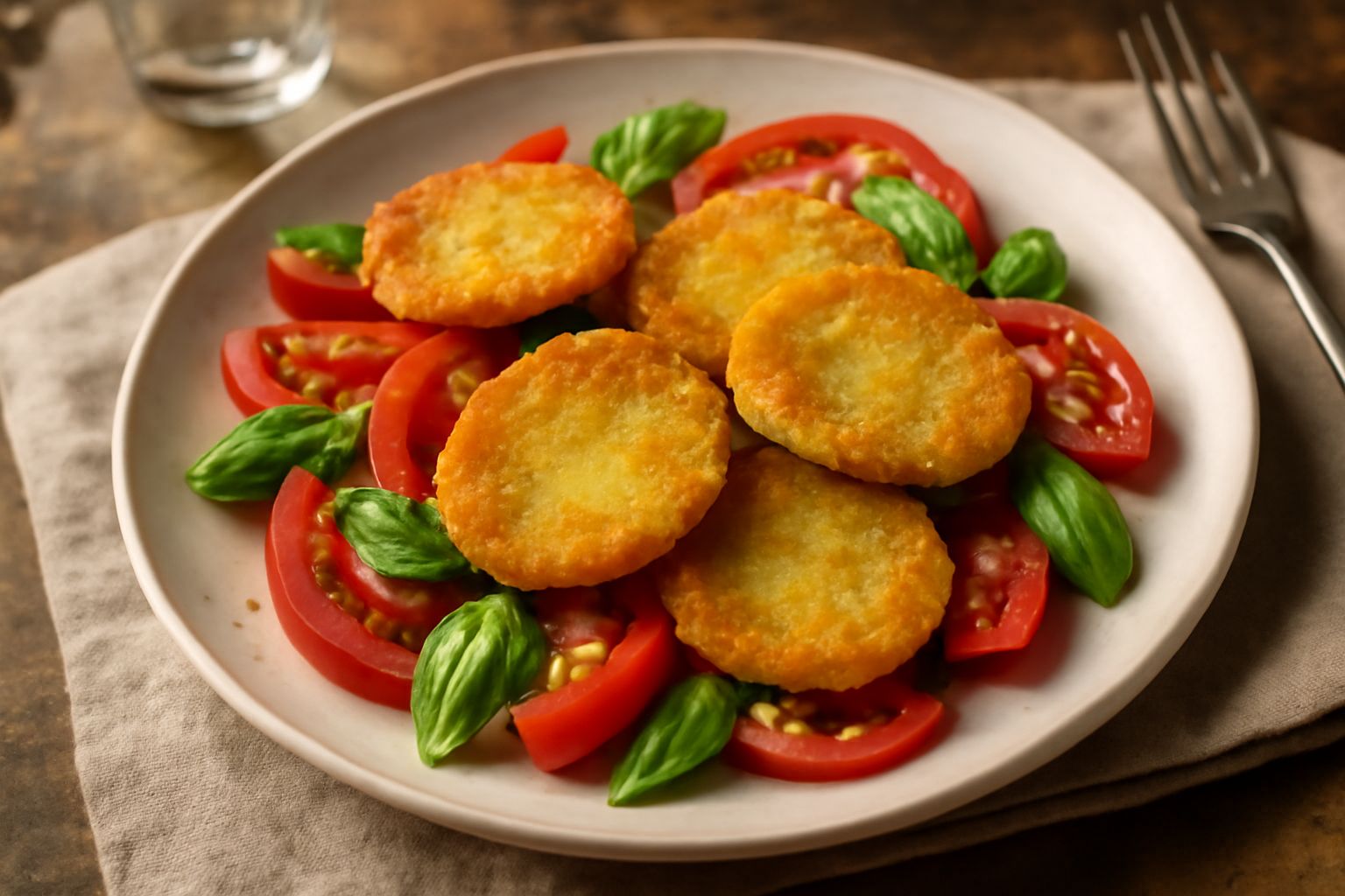 Insalata di pomodori verdi fritti