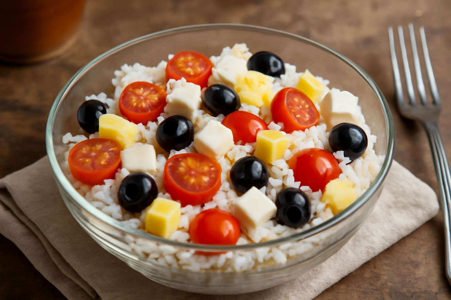 Insalata di riso con formaggi