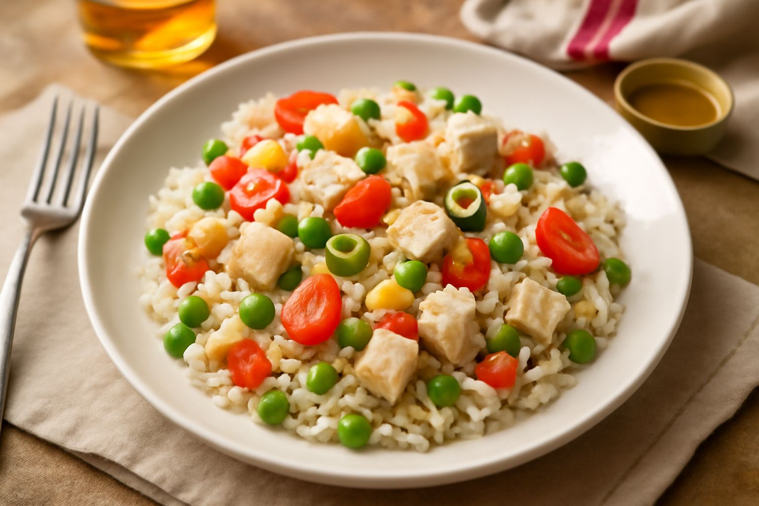 Insalata di riso con pollo