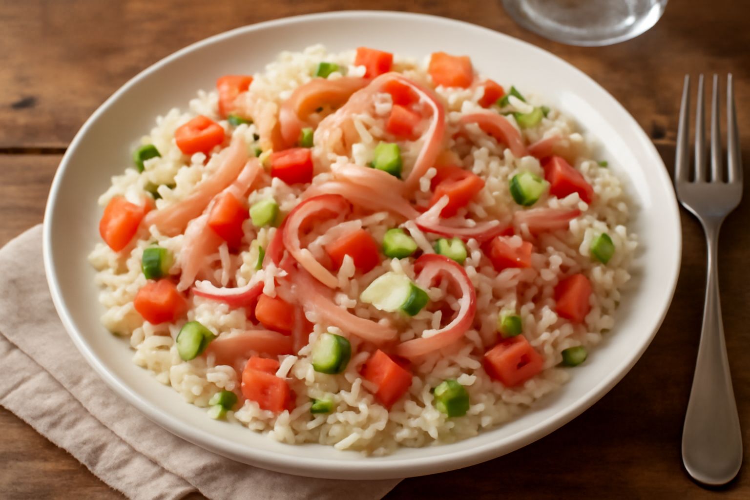 Insalata di riso con prosciutto