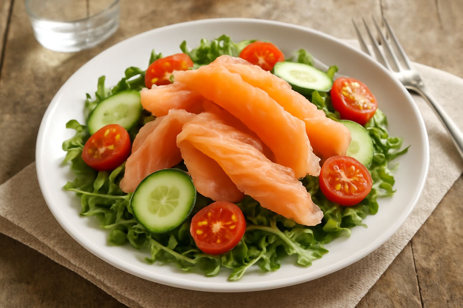 Insalata di salmone affumicato