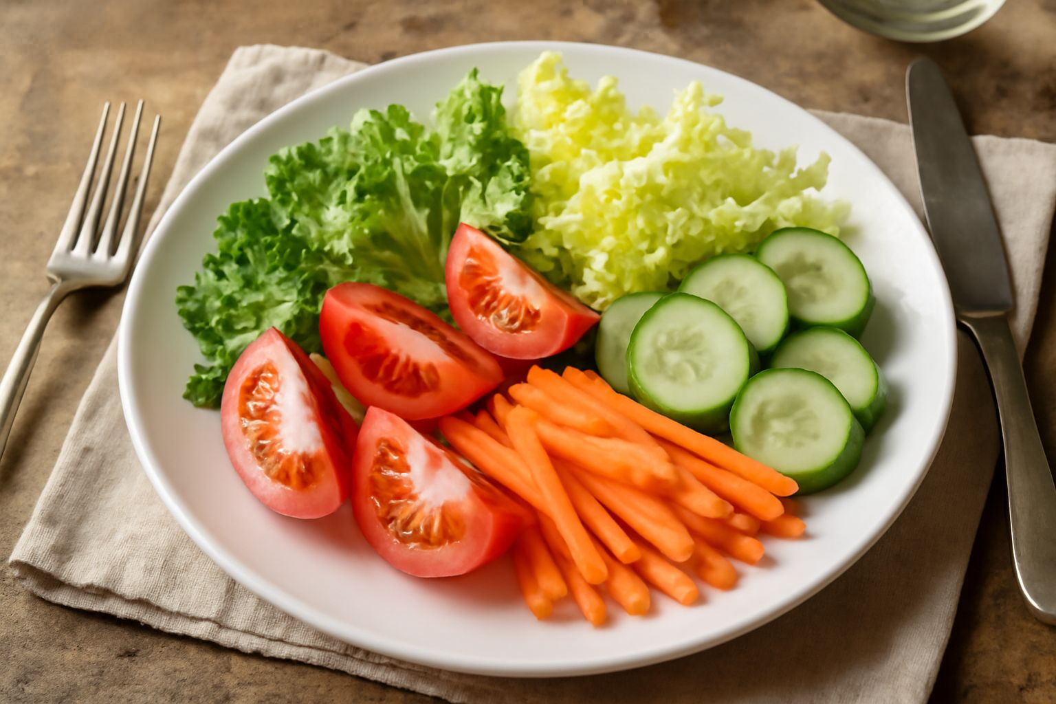 Insalata di verdure crude di stagione