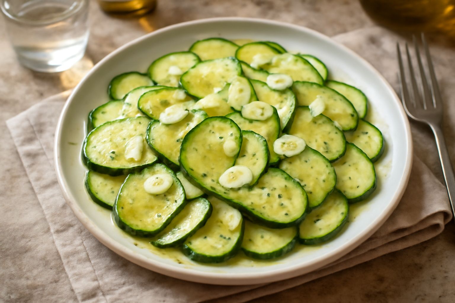 Insalata di zucchine marinate