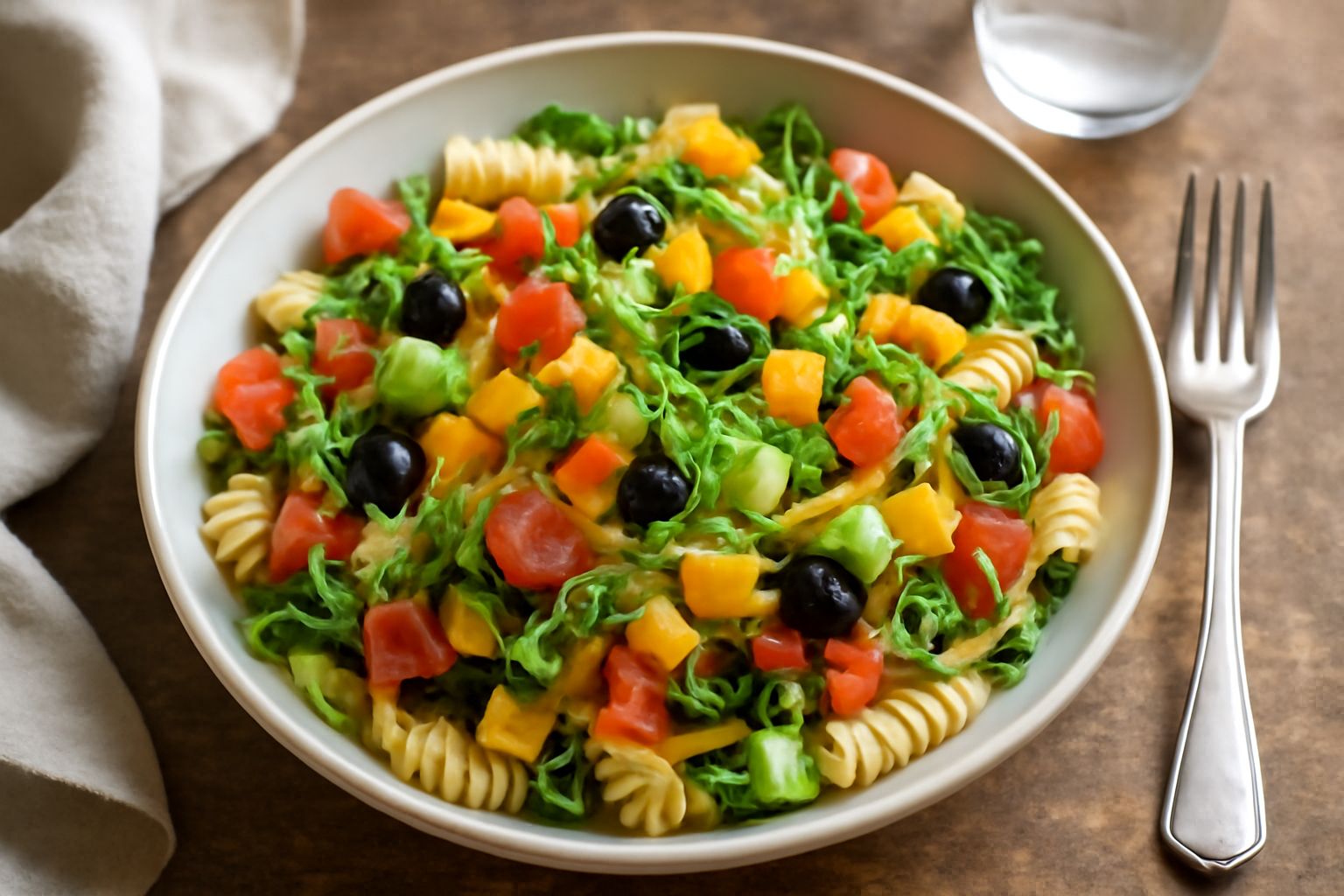 Insalata fredda di pasta e verdure