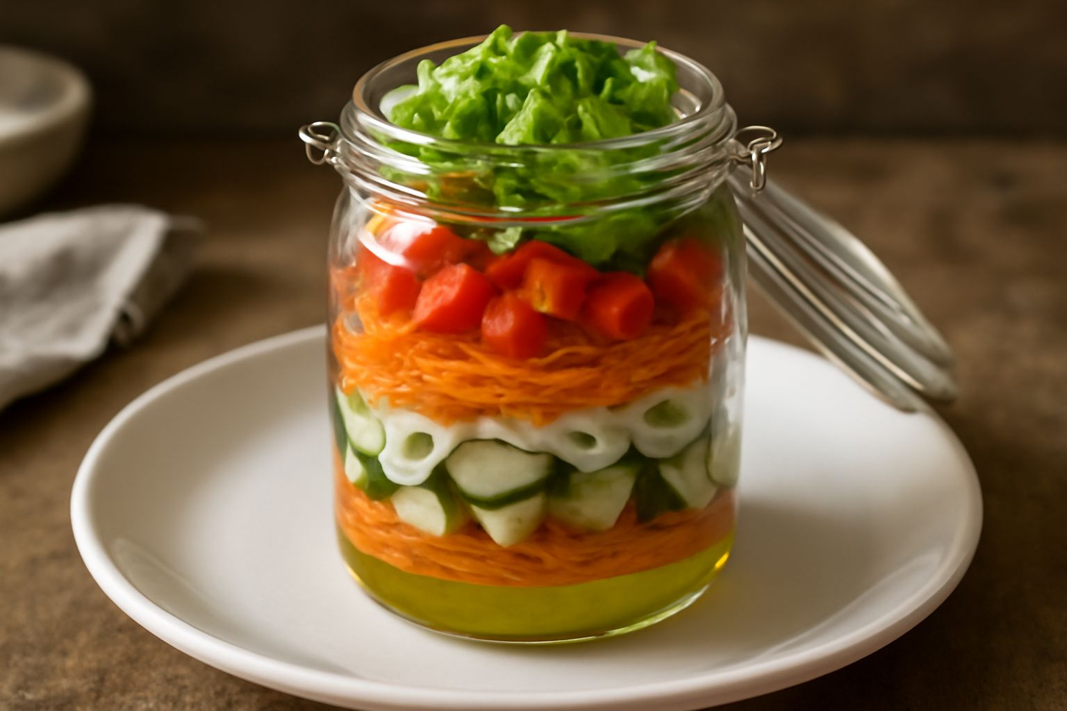 Insalata mista in vasetto