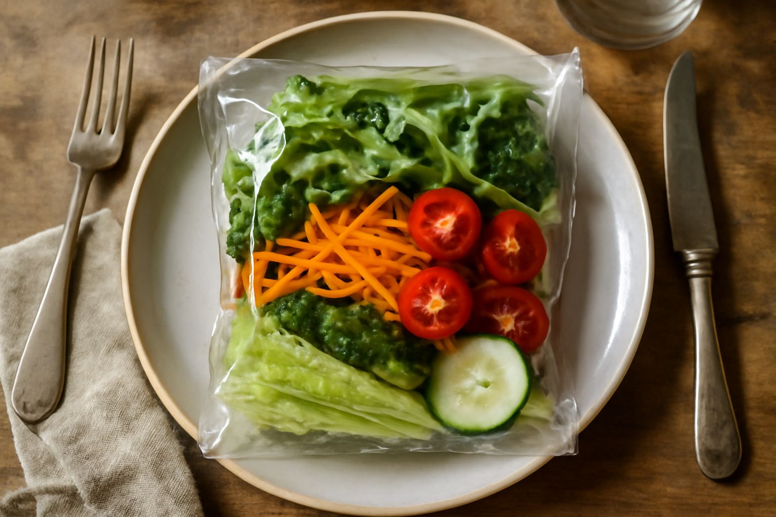 Insalata mista sotto vuoto