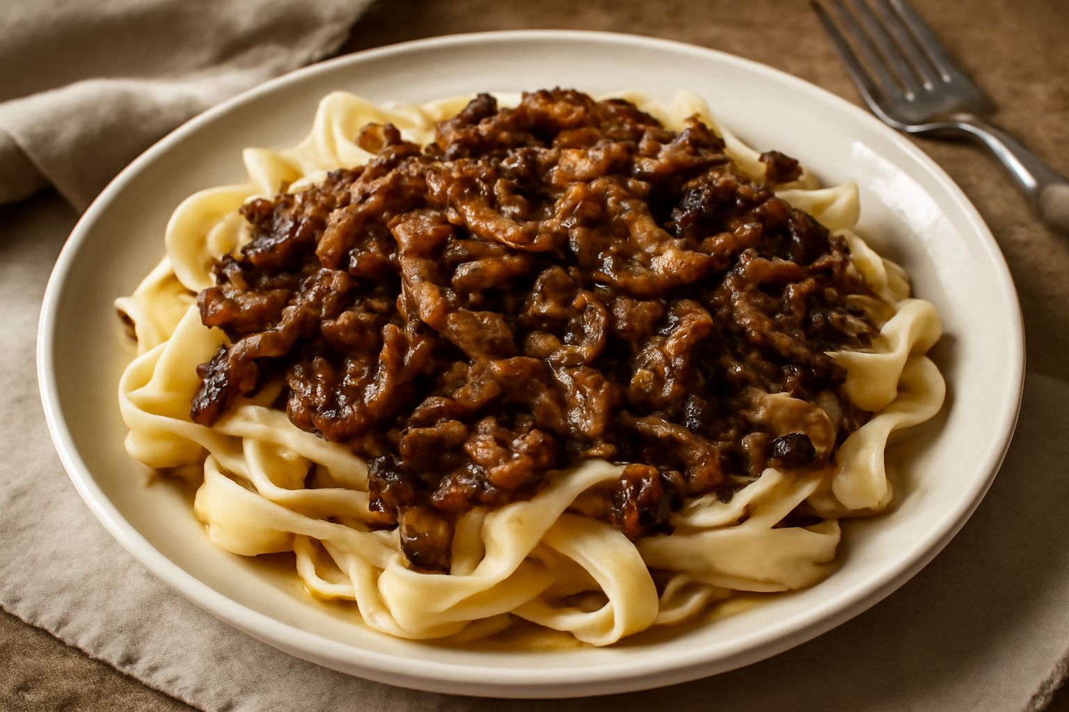 Lagane con i funghi