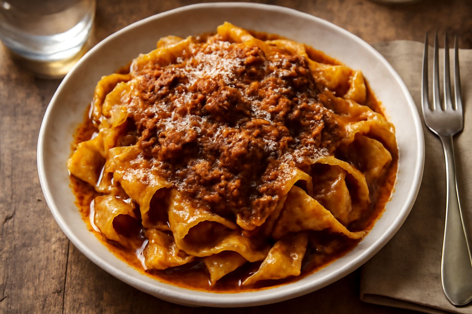 Lagane con il sugo di carne