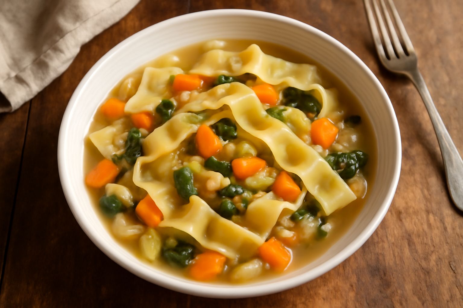 Lagane con le verdure