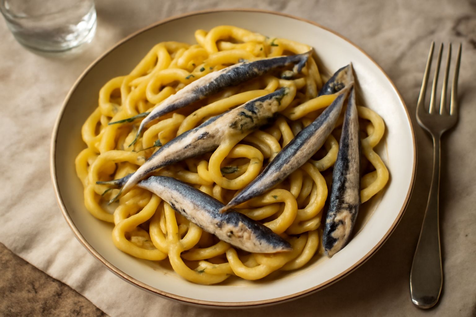 Lagane e pesce