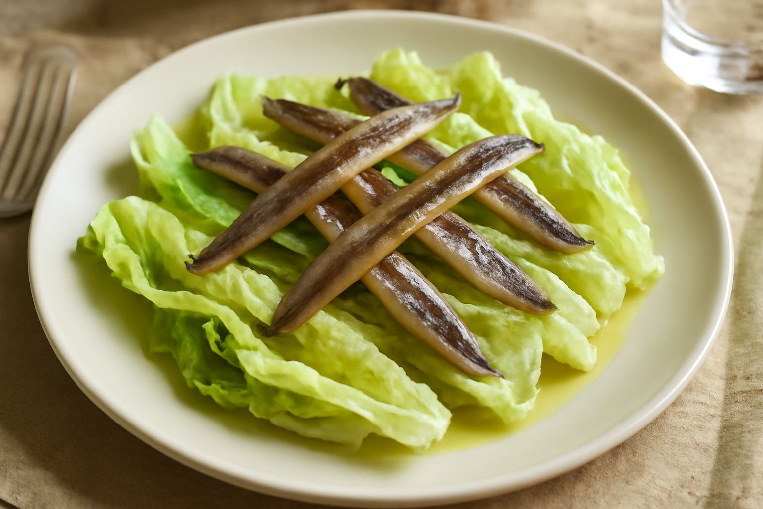 Lattuga con acciughe