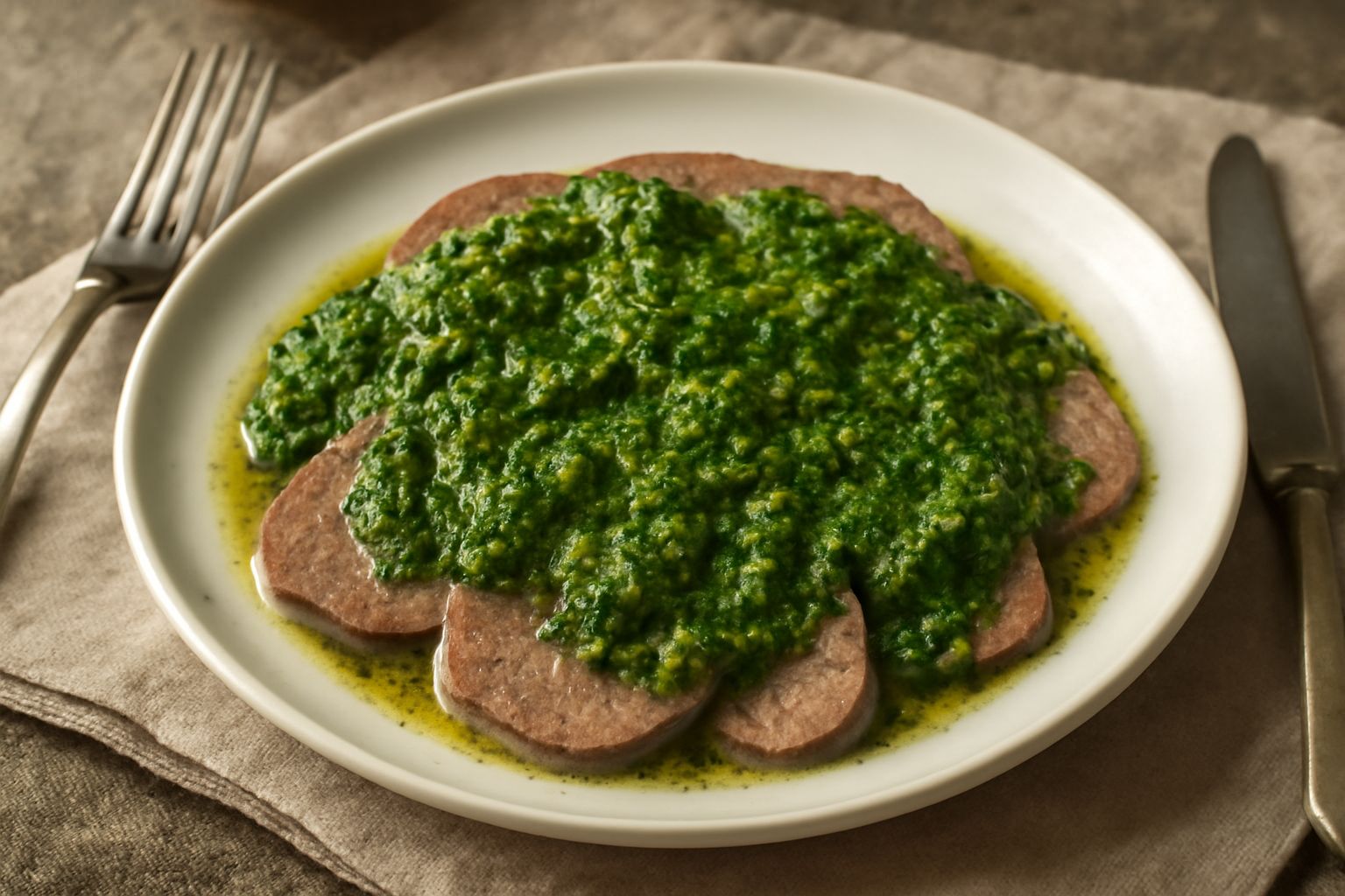 Lingua di manzo salsa verde
