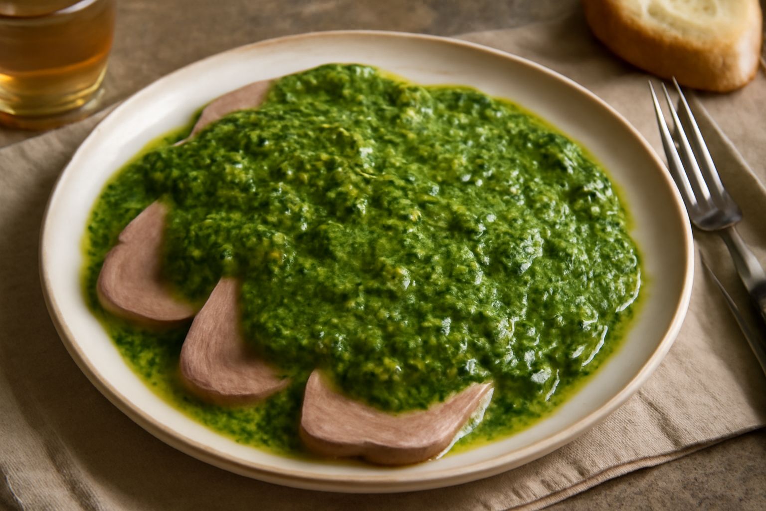 Lingua di vitello in salsa verde