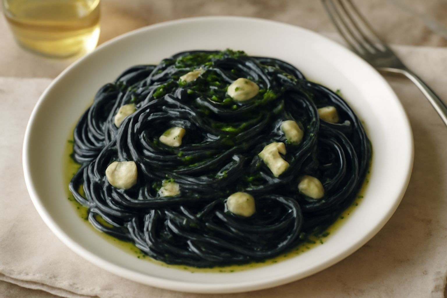 Linguine al nero di seppia