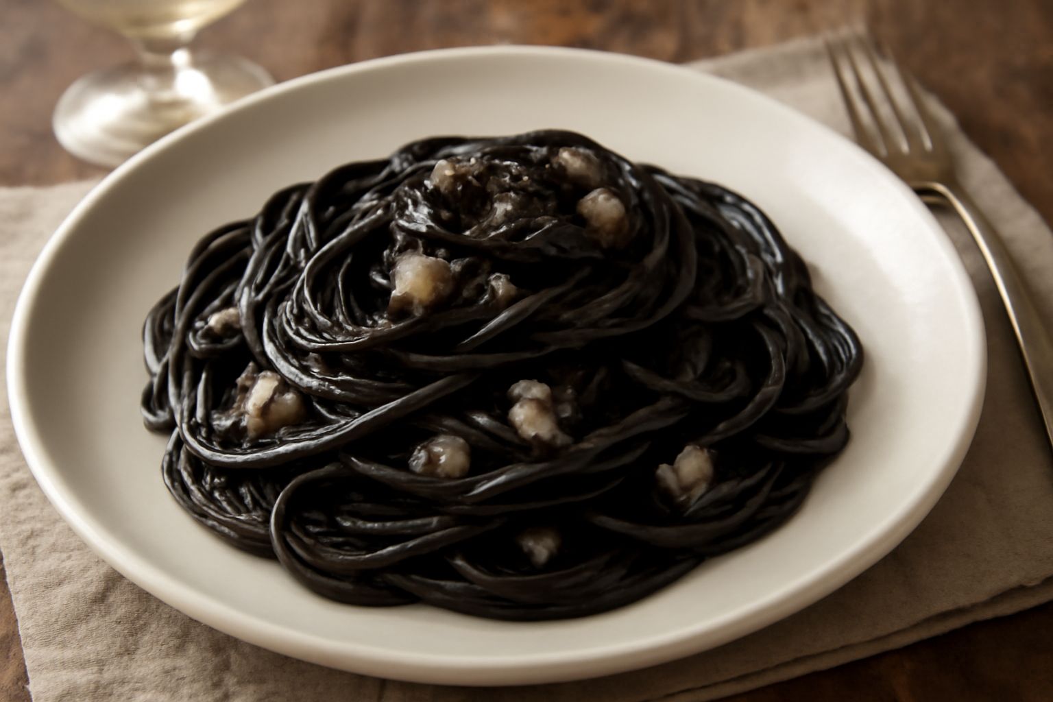 Linguine al nero di seppie