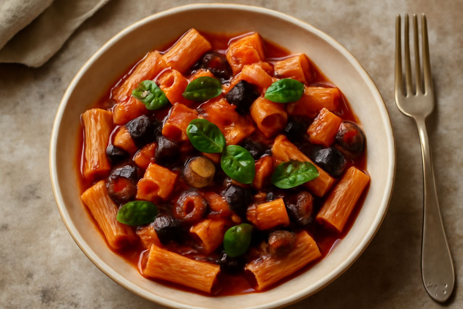 Maccarruni con le melanzane