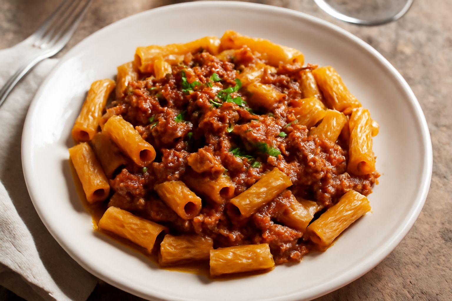 Maccheroni al sugo di quaglia