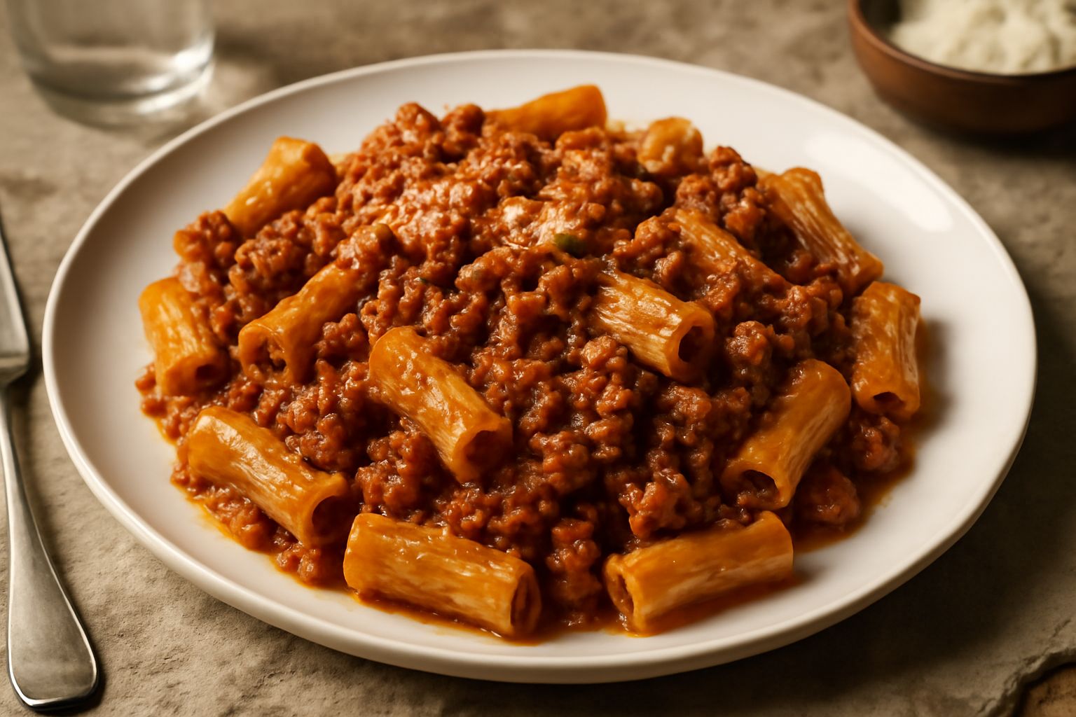 Maccheroni con ragù di carne