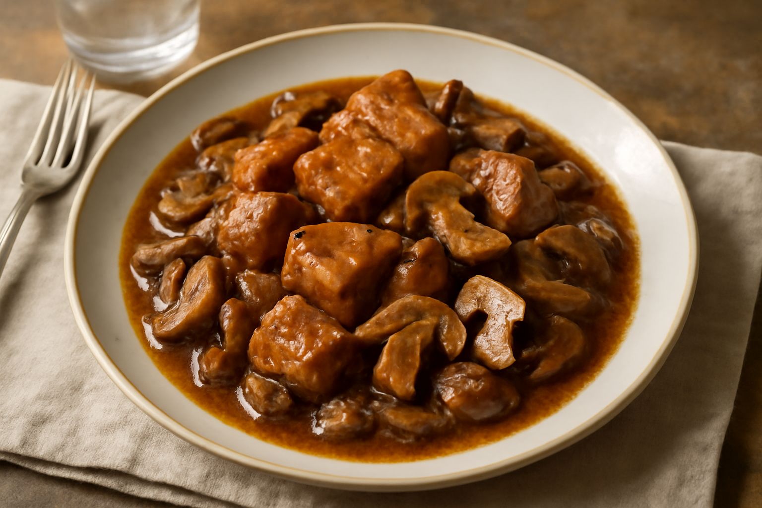 Maiale ai funghi porcini