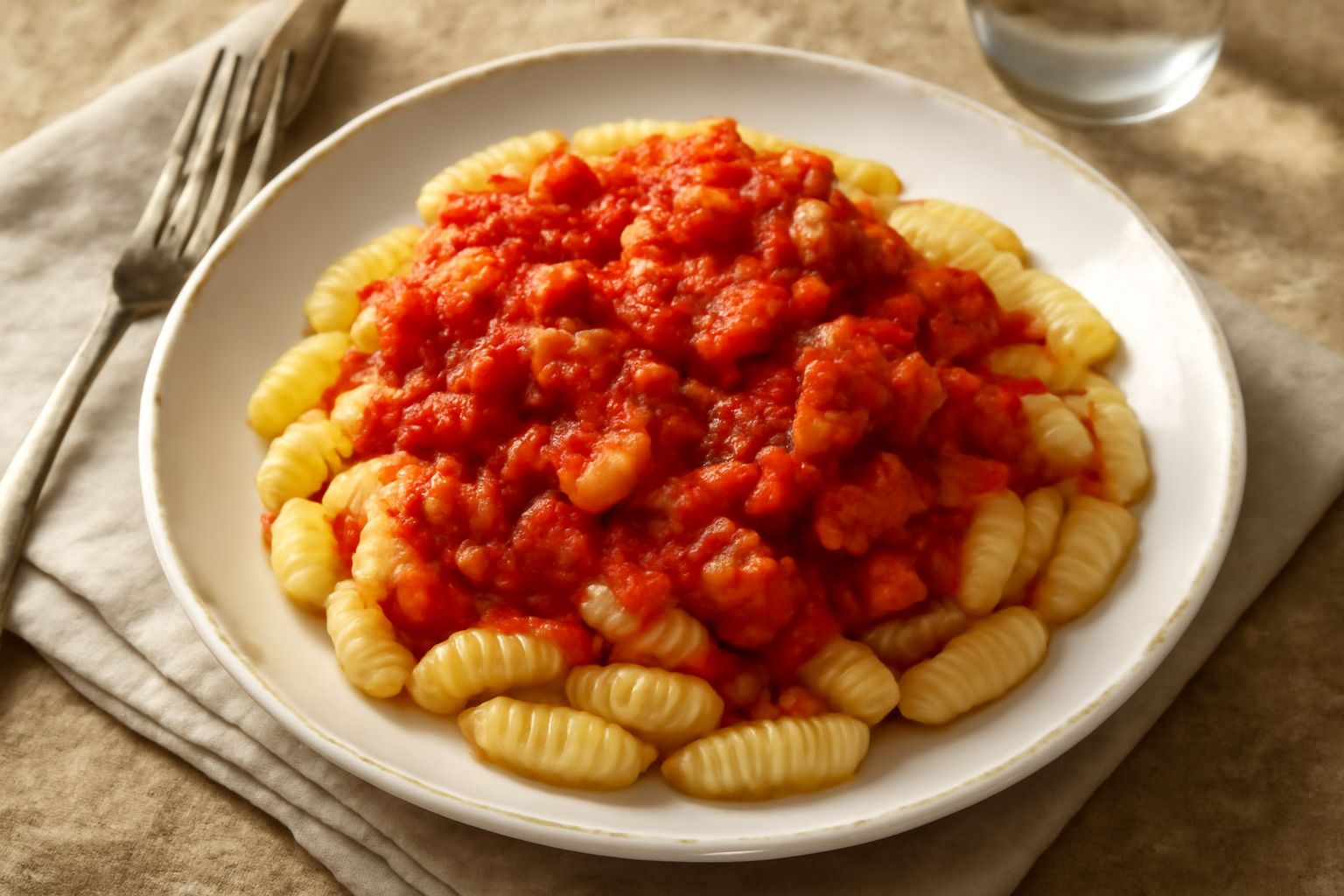 Malloreddus freddi al sugo di pesce