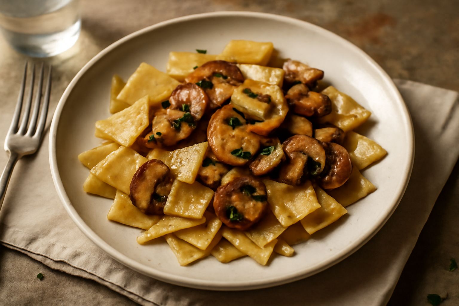Maltagliati ai funghi
