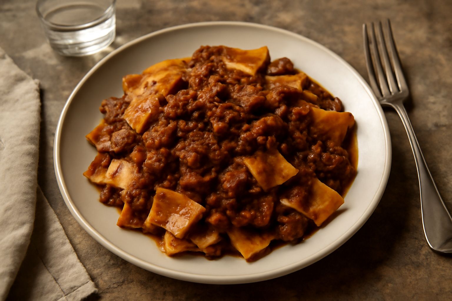 Maltagliati al ragù di cinghiale