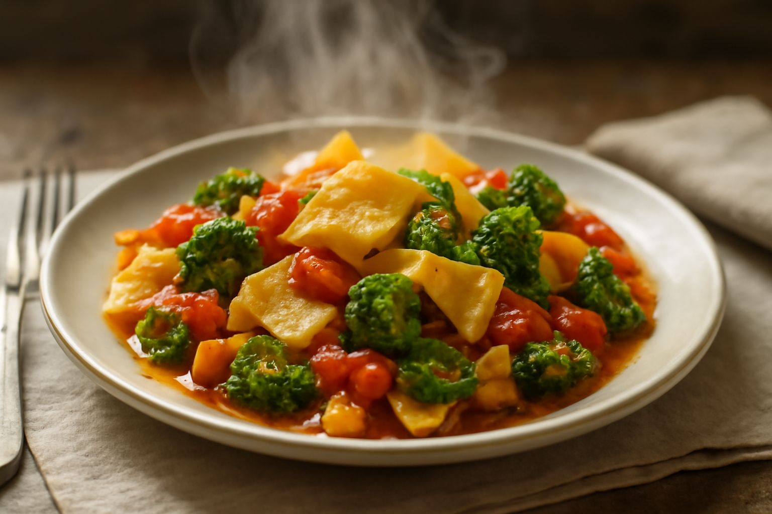 Maltagliati con le verdure di stagione