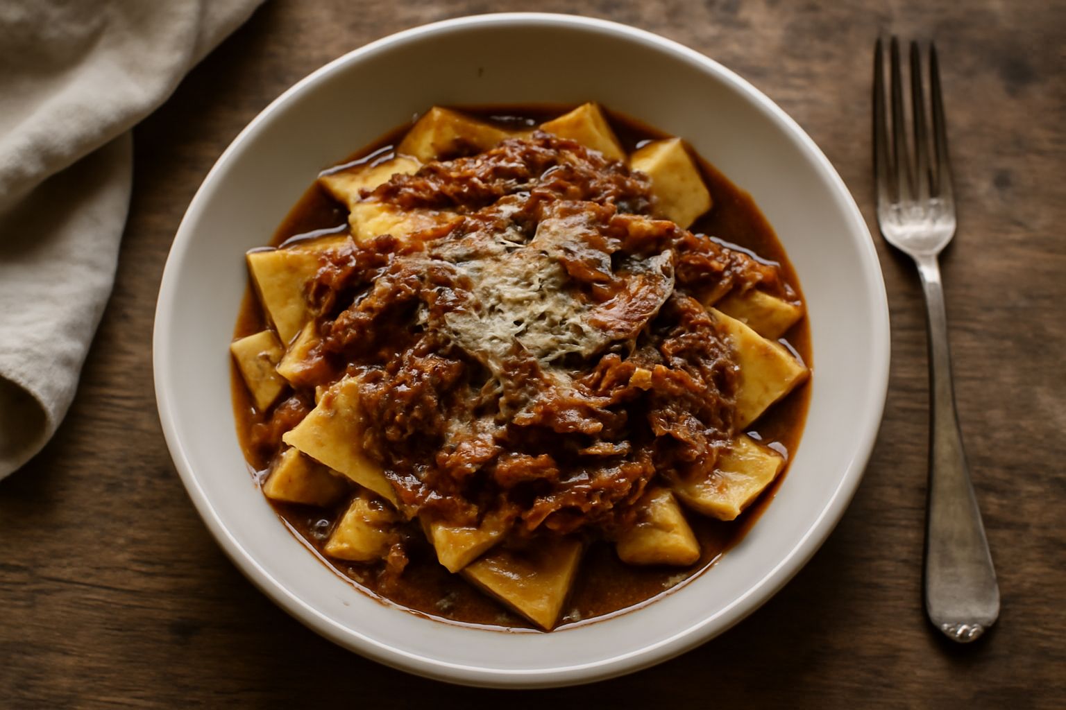 Maltagliati con sugo d'oca