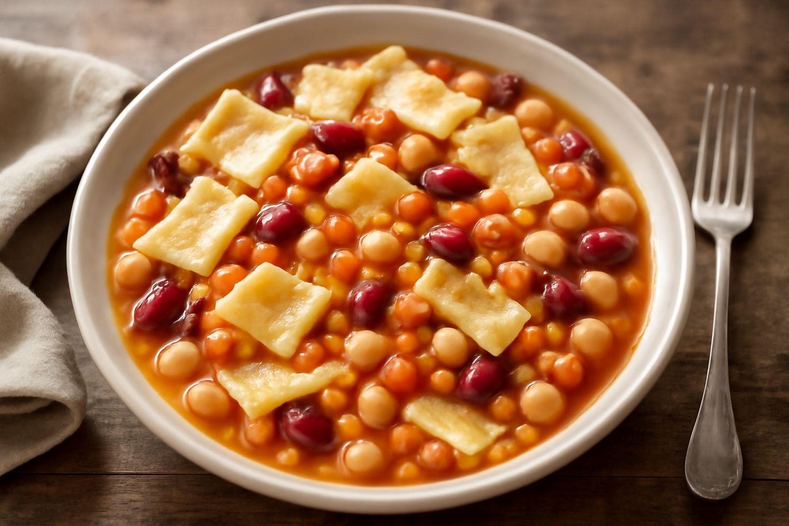 Maltagliati e legumi
