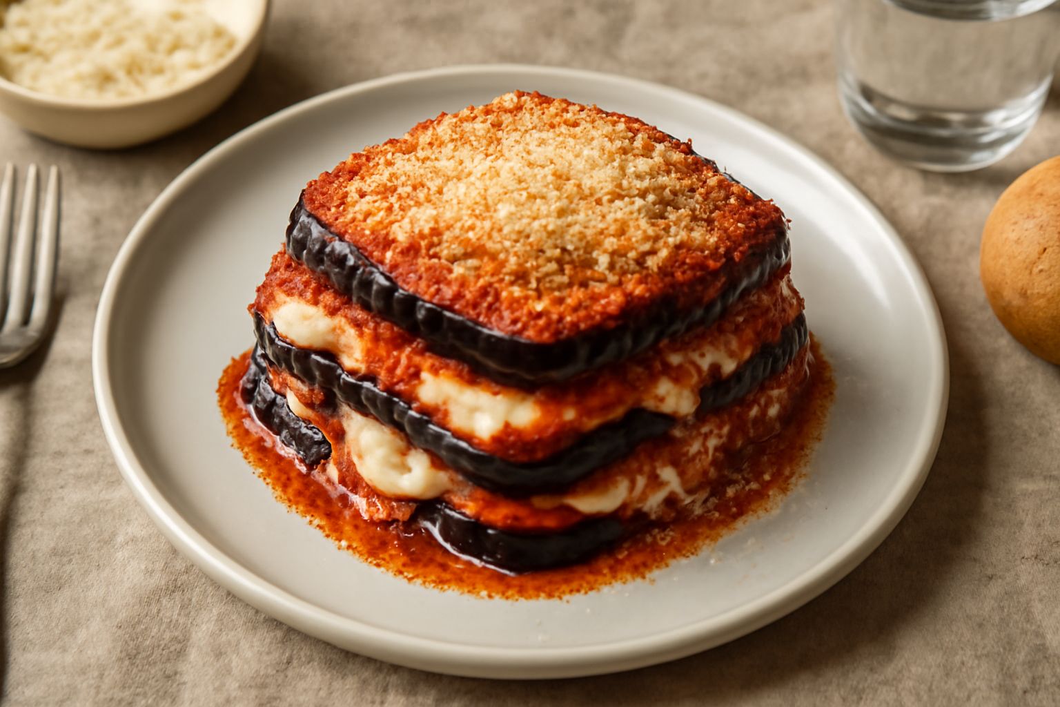 Melanzane alla parmigiana conservata