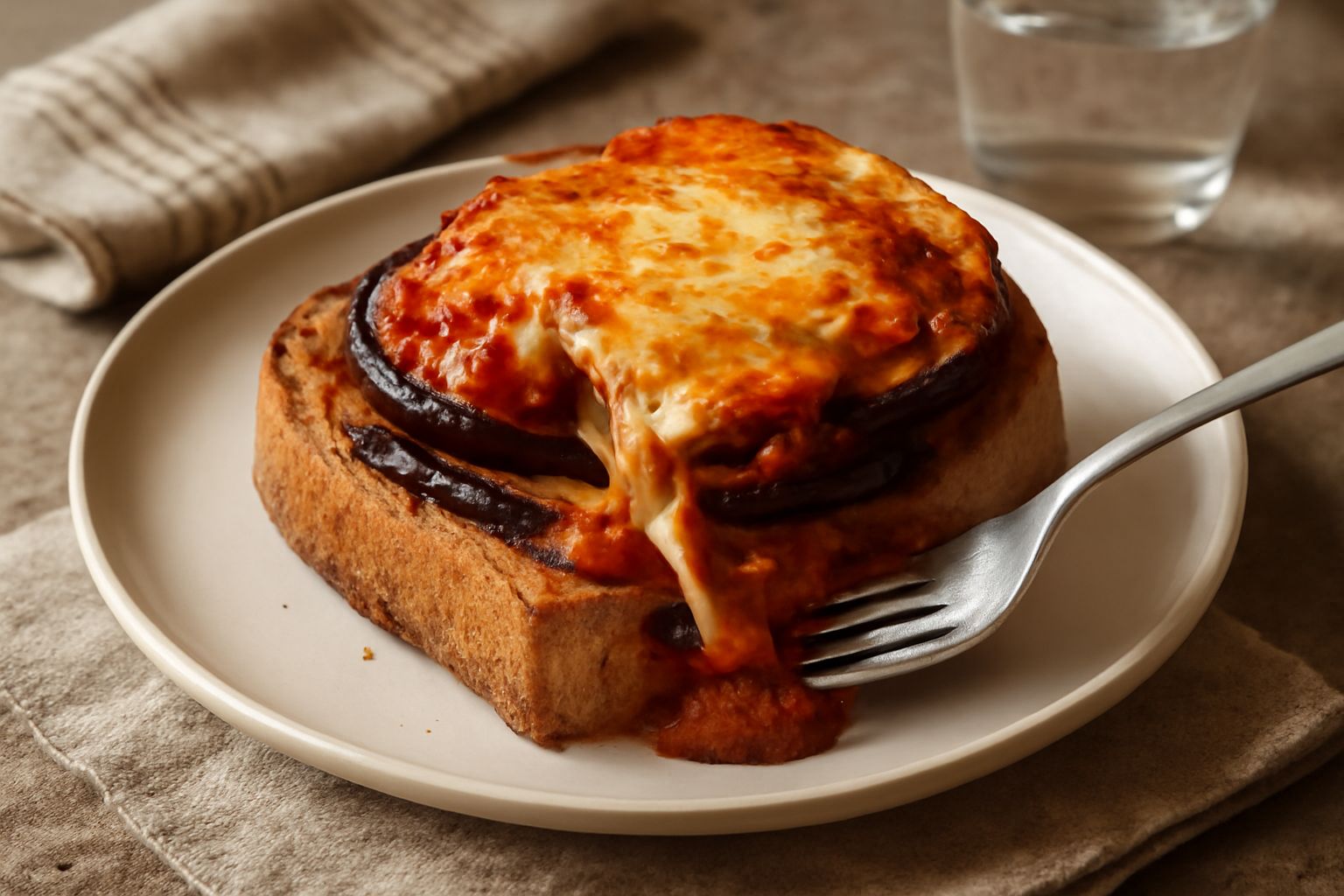 Melanzane alla parmigiana in pane